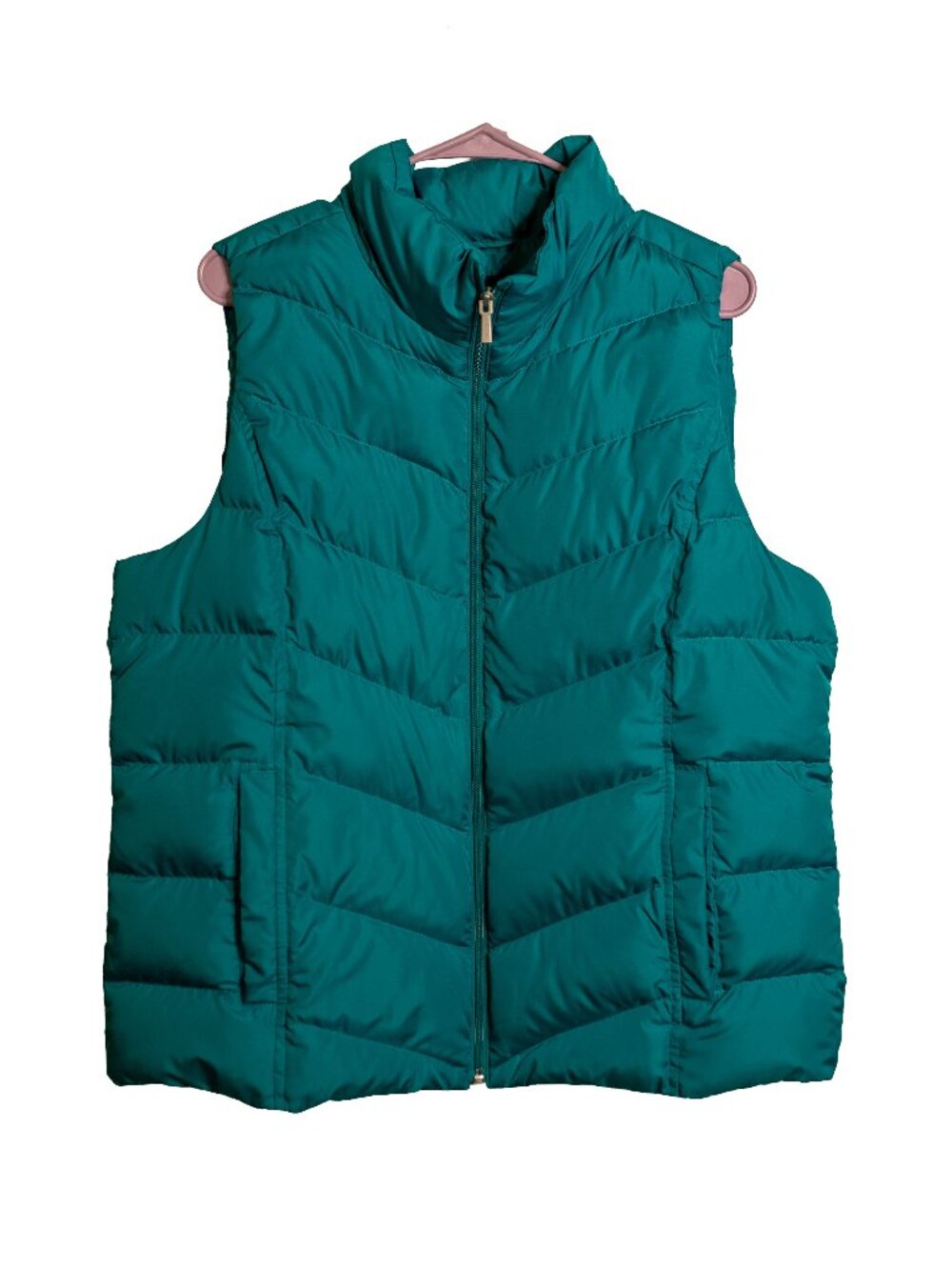 Land's End Teal Puffer Vest - XL